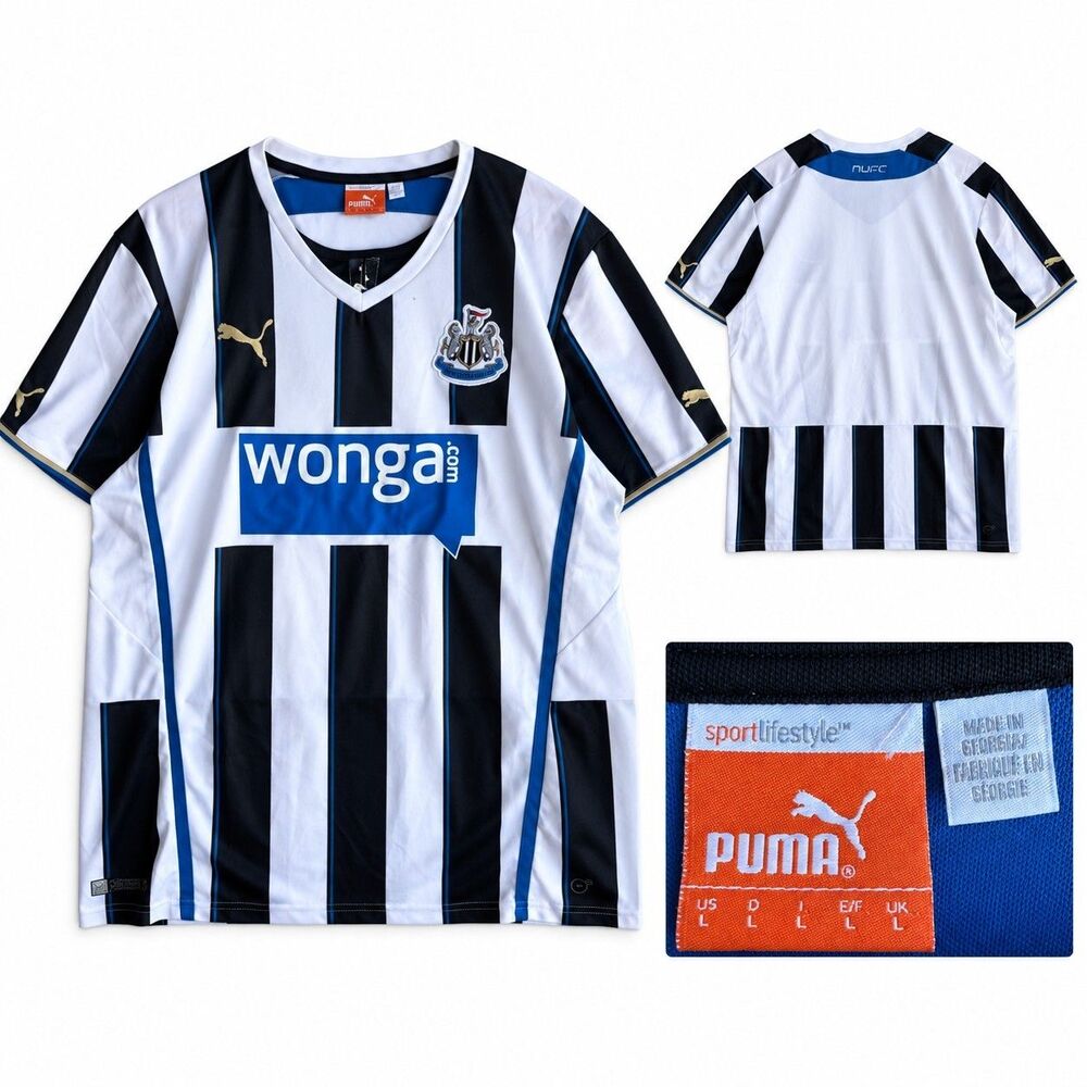 Puma Men’s L Newcastle United Football Shirt Jersey 2013/14 Home Soccer Jersey